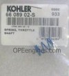 Kohler Part # 6608902S Throttle Shaft Spring