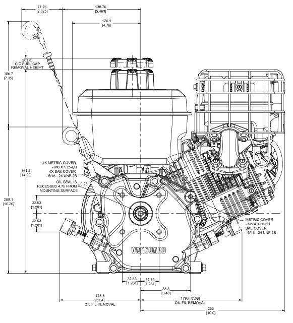 6 5 Hp Briggs Stratton Vanguard Engine 12v332 0013 F1 3 4 Cs Opeengines Com