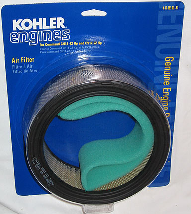 Kohler 2588303S1 Carded OEM Air Filter Kit for sale online 