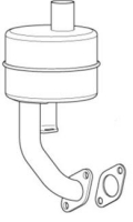 Kohler Part # 1206858S Exhaust Muffler