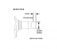 Kohler Part # 24014413S Spline Crankshaft 9 Tooth