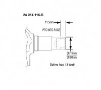 Kohler Part # 24014415S Spline Crankshaft 13 Tooth