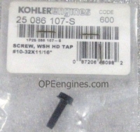 Kohler Part # 25086107S Tapping Screw #10-32X11/16 Hex Hd